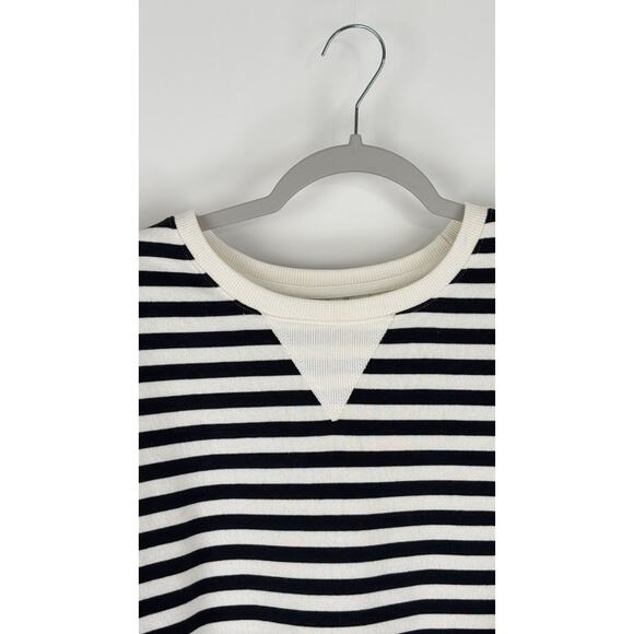 Live Well Lifestyle Womens Striped Sweatshirt Size XL Black White Pink Heart NWT - Picture 3 of 9